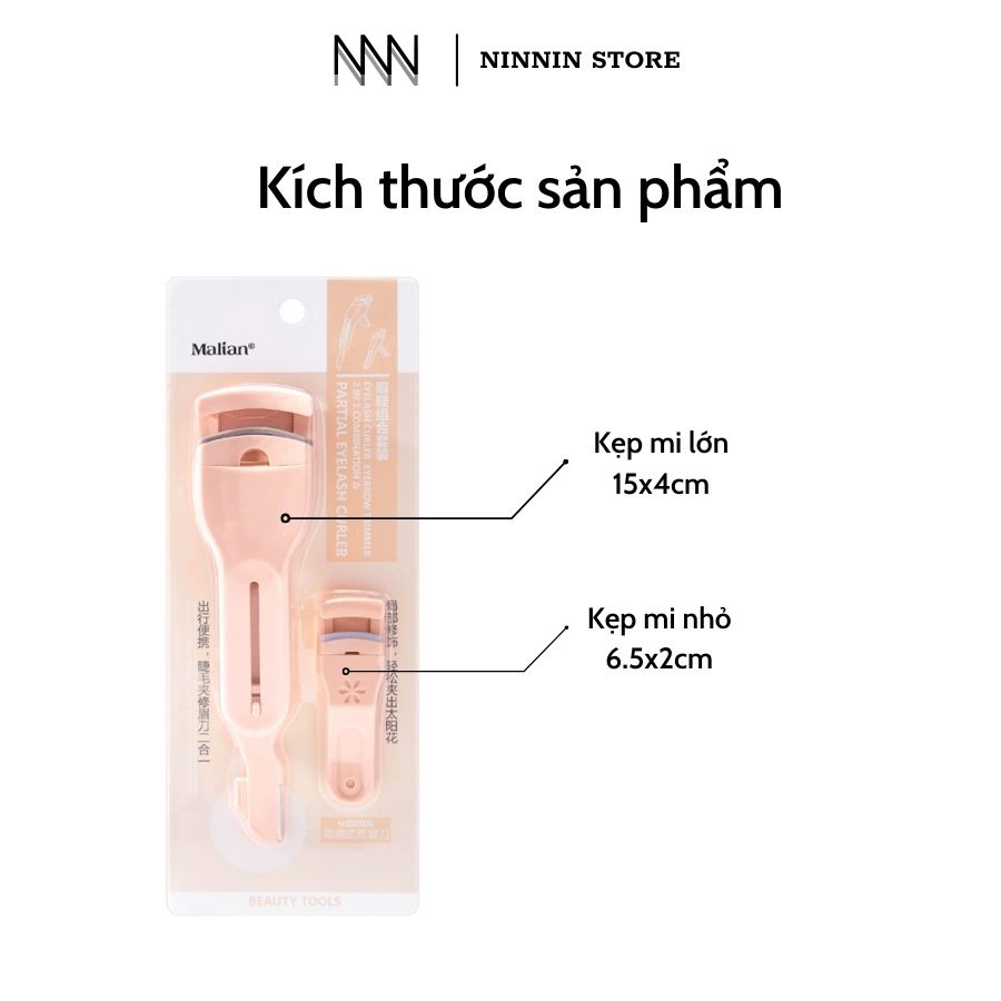 Bộ kẹp mi MARIANNE 3 trong 1 uốn cong lông mi 3D bằng nhựa màu hồng phấn | BigBuy360 - bigbuy360.vn
