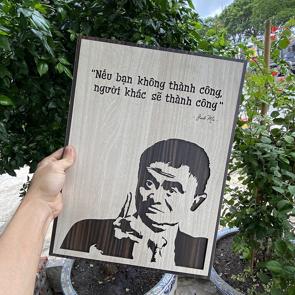 Tranh treo tường tạo động lực câu nói hay của Jack Ma TBIG042 "nếu bạn không thành công, người khác sẽ thành cô