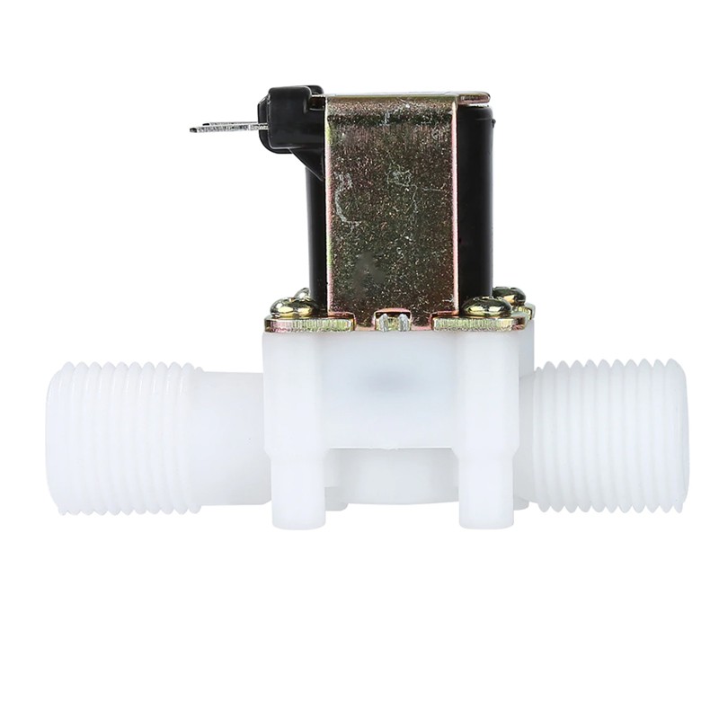 Van nước điện từ thường đóng loại 12V-TS101, bằng nhựa, ren ngoài D15-G1/2