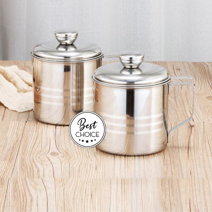 Ca Lọc Cặn Dầu Ăn 1,2L INOX 304 Không Gỉ, Lọc Bỏ Cặn Dầu Chiên, Thức Ăn Thừa Để Tái Sử Dụng