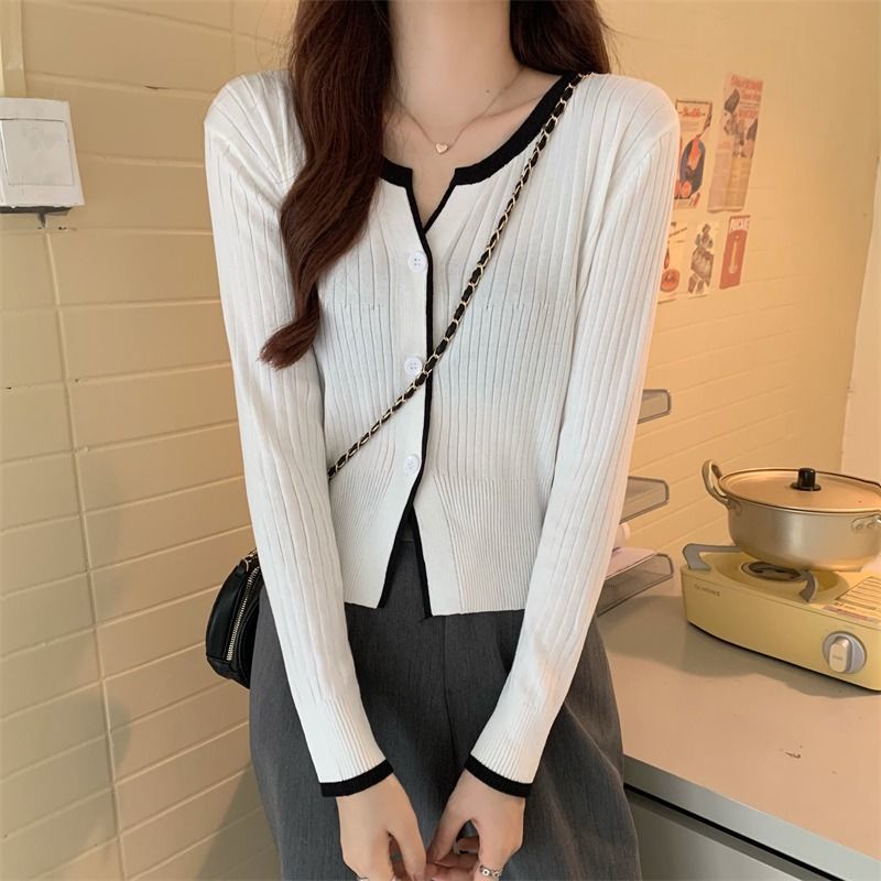 Áo Khoác cardigan Dệt Kim Tay Dài Cổ Chữ V Thời Trang Cho Nữ JL-TX-548