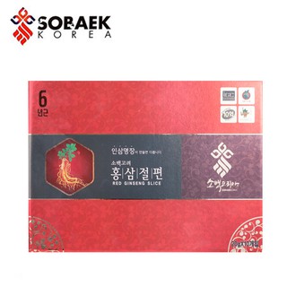 HỘP 10 GÓI HỒNG SÂM LÁT TẨM MẬT ONG RED GINSENG SLICE SOBAEK KOREA