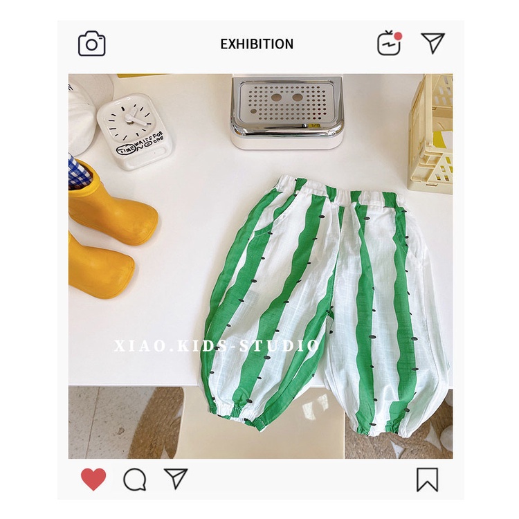 Quần Dài 100% Cotton Mỏng In Họa Tiết Củ Cà Rốt Dễ Thương Cho Bé