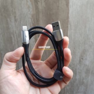 Cáp sạc Iphone 200 cm có đèn báo Baseus Horizontal