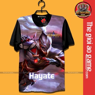 Áo Liên Quân , Áo Thun Liên Quân Mobile Hayate Unisex Nam Nữ Cổ Tròn Basic Tay Ngắn Form Rộng / Thegioiaogame.com