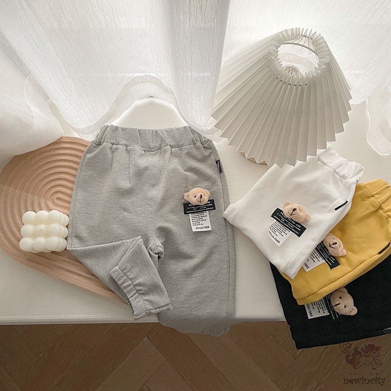 Quần dài họa tiết gấu dễ thương cho bé gái