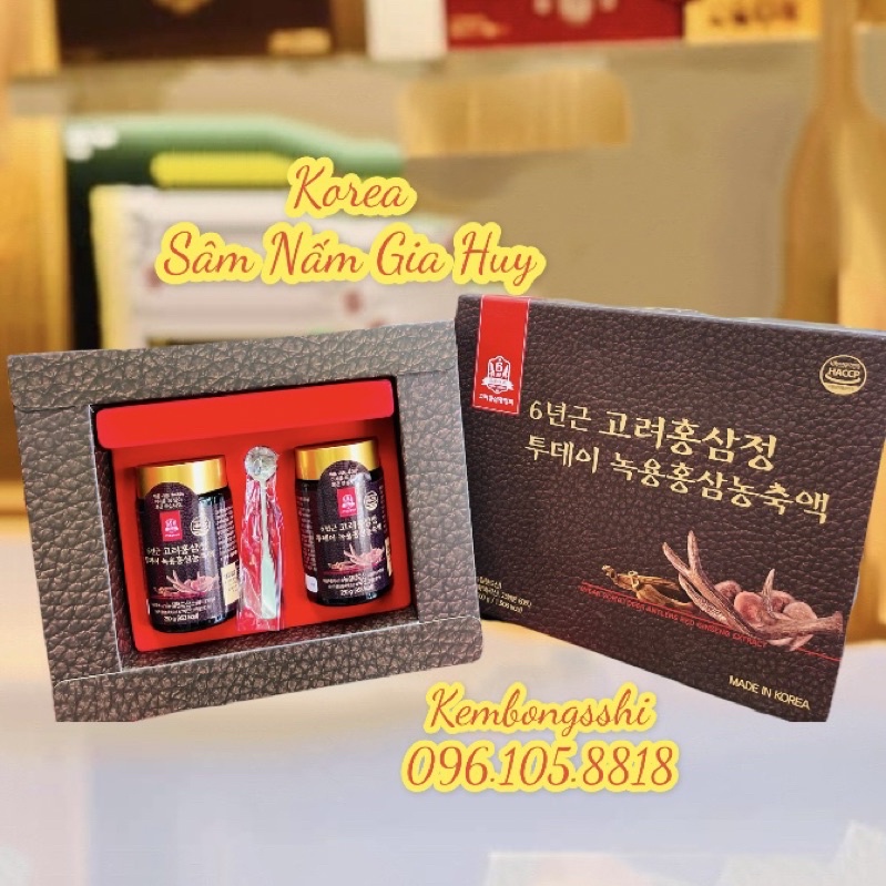 [SHIP HOẢ TỐC] Cao Hồng Sâm Nhung Hươu Hàn Quốc, Hộp 2 Lọ