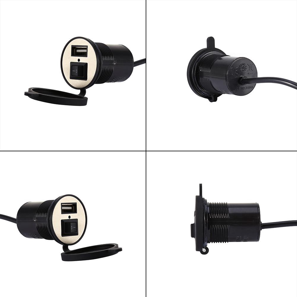 Tẩu cắm sạc USB 12V đến 5V 1.5A cho điện thoại gắn xe máy không thấm nước