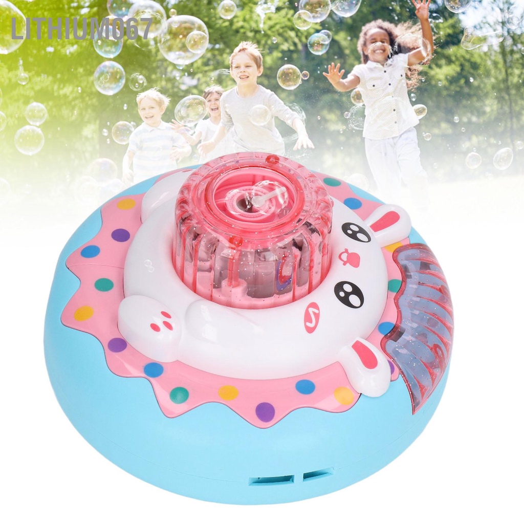 Lithium067 Máy ảnh thổi bong bóng xà phòng tự động Máy làm bong bóng bánh donut 3 tuổi tự động di ngoài trời trong nhà Quà tặng cho bữa tiệc