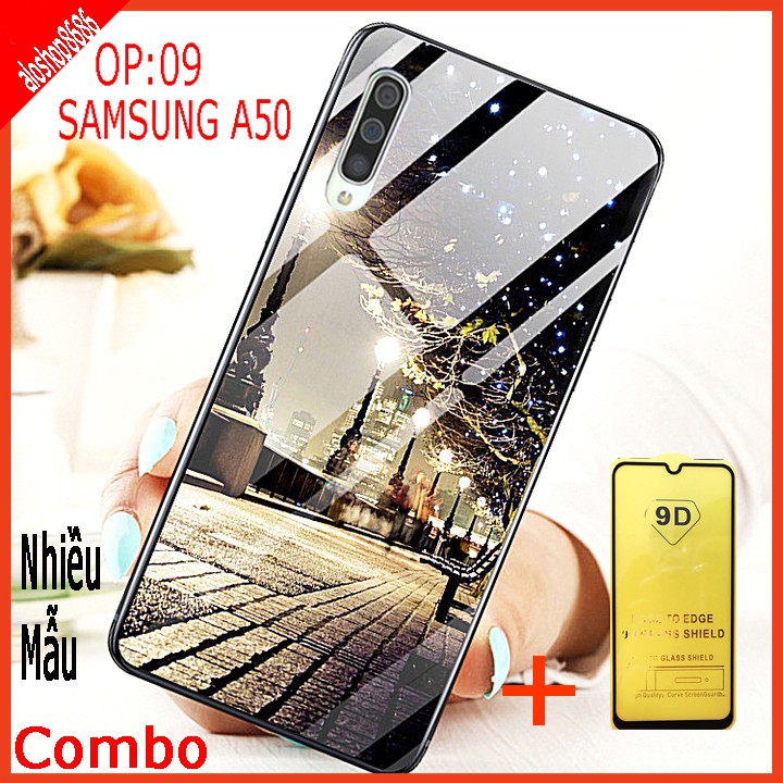 COMBO ốp lưng KÍNH 3D SAMSUNG A50 SANG TRỌNG, TRẺ TRUNG (TẶNG KÈM 1 kính cường lực full màn hình  ) EDUCAS | BigBuy360 - bigbuy360.vn