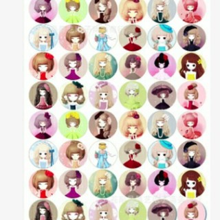 Giấy gạo kẹo thủy tinh lollipop hình cô gái