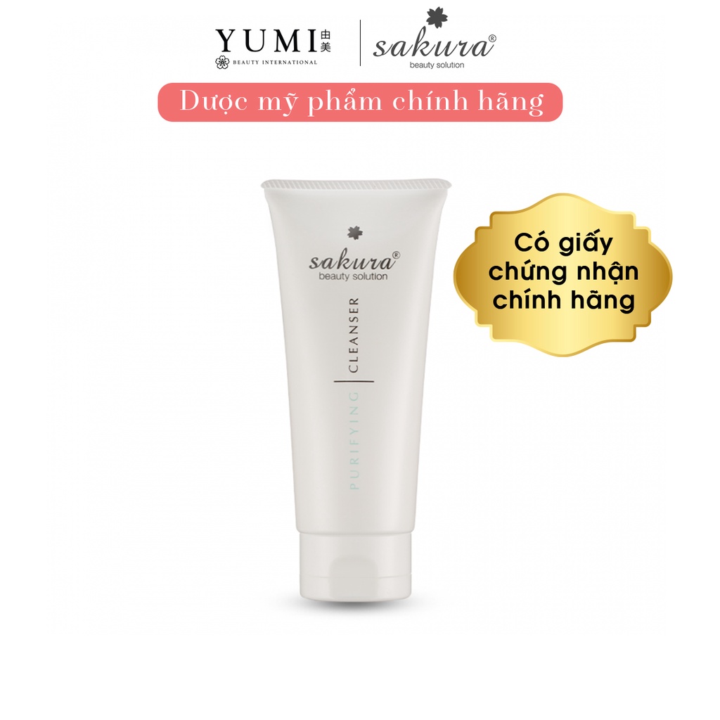 Sữa Rửa Mặt Sakura Purifying Cleanser Chăm Sóc Cải Thiện Da Nhờn Mụn Kiềm Dầu Làm Sạch Sâu 100ml