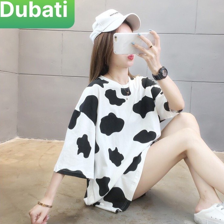 ÁO THUN BÒ SỮA NAM NỮ NGẮN TAY PHOM FROM RỘNG VẢI MỊN - DUBATI FASHION