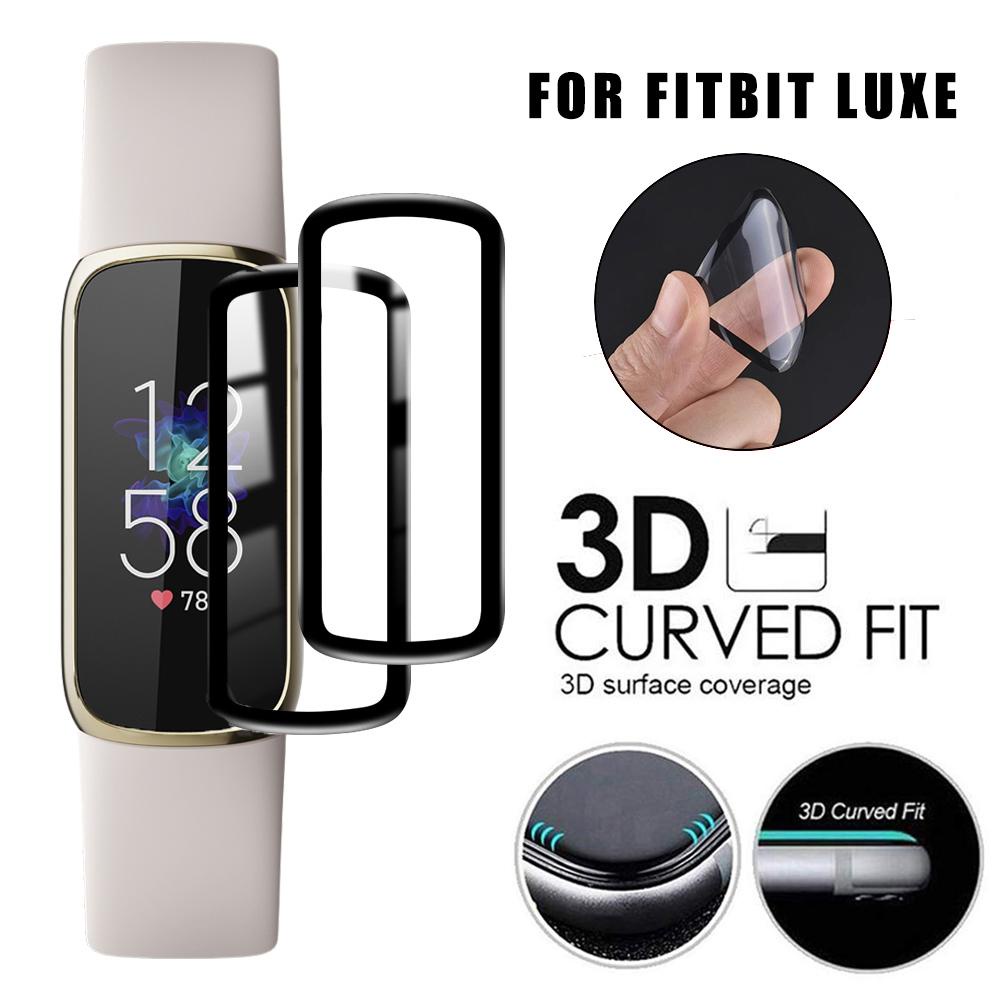 BTLIMER Miếng Dán 3D Mềm Trong Suốt Chống Trầy Bảo Vệ Màn Hình Đồng Hồ Thông Minh Fitbit Luxe