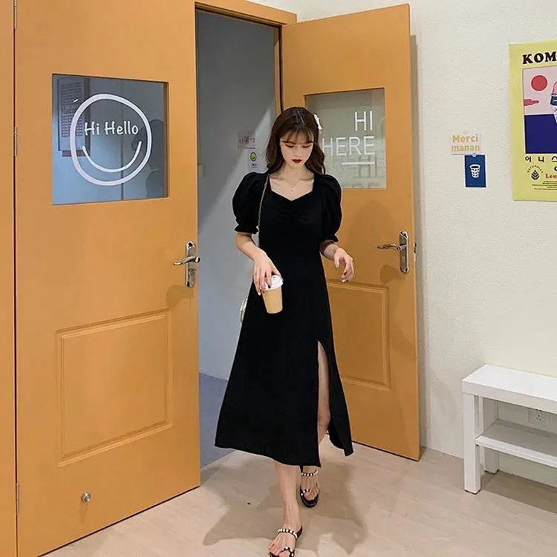 Đầm Nữ Tay Ngắn Cổ Chữ V Thời Trang Quyến Rũ