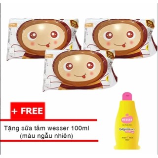 Khăn ướt Agi không mùi ( 100 tờ ) (Mua 3 gói - tặng 1 chai sữa tắm ) - HSD 2020
