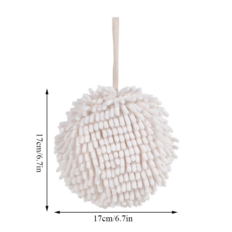 Khăn Lau Tay Bằng Sợi Nhỏ Mềm Thấm Hút Nhanh Khô Gắn Kèm Móc Treo Dành Cho Nhà Bếp Nhà Tắm