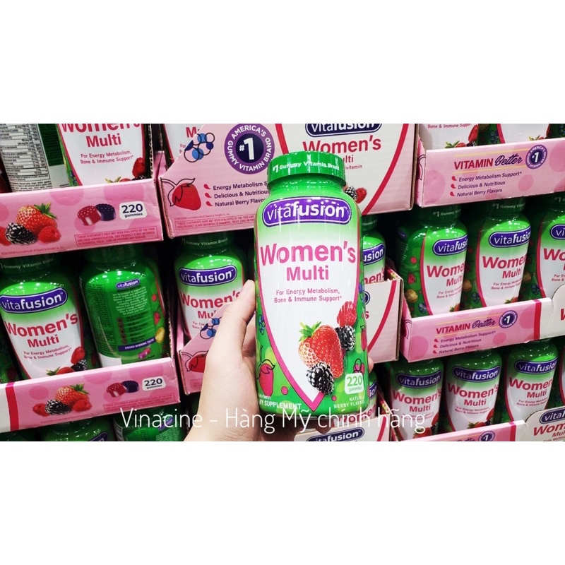 Kẹo Dẻo Bổ Sung Vitamin Women's Complete Multivitamin Vitafusion