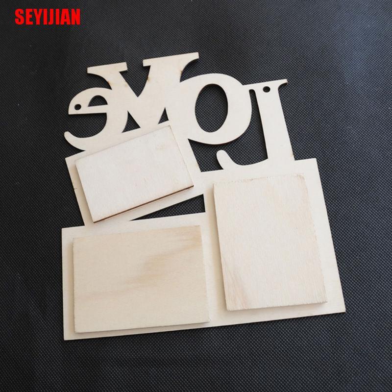 Khung ảnh bằng gỗ phối chữ Love trang trí nhà cửa DIY tiện lợi