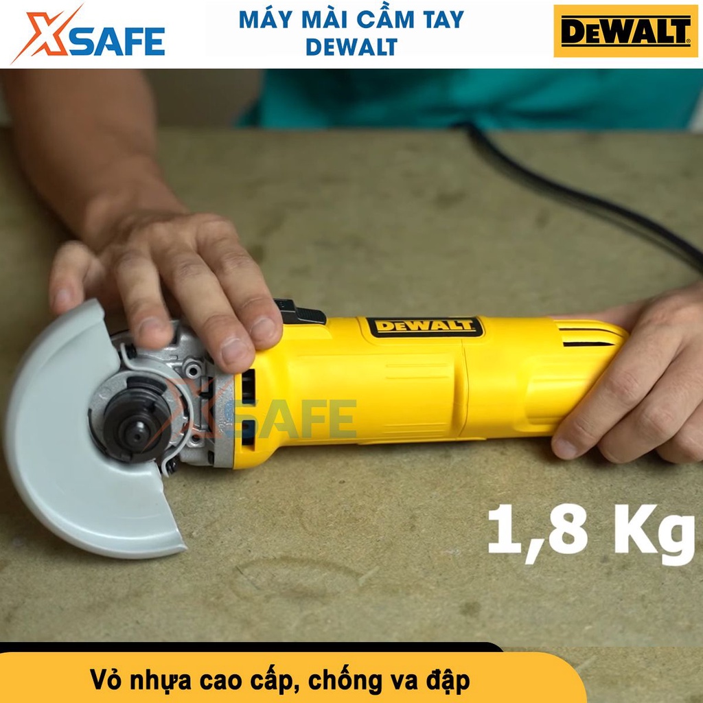 Máy mài cầm tay Dewalt DWE8110S-B1 125mm/M10/720w công tắc trượt, mạnh mẽ,gọn tay máy mài góc cắt sắt - [CHÍNH HÃNG]