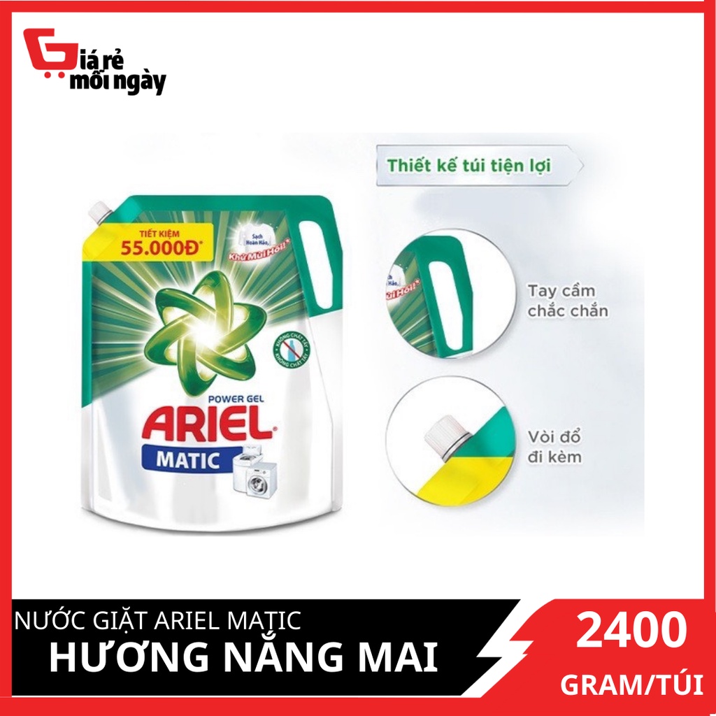 Nước giặt Ariel Nắng Mai 2.4KG