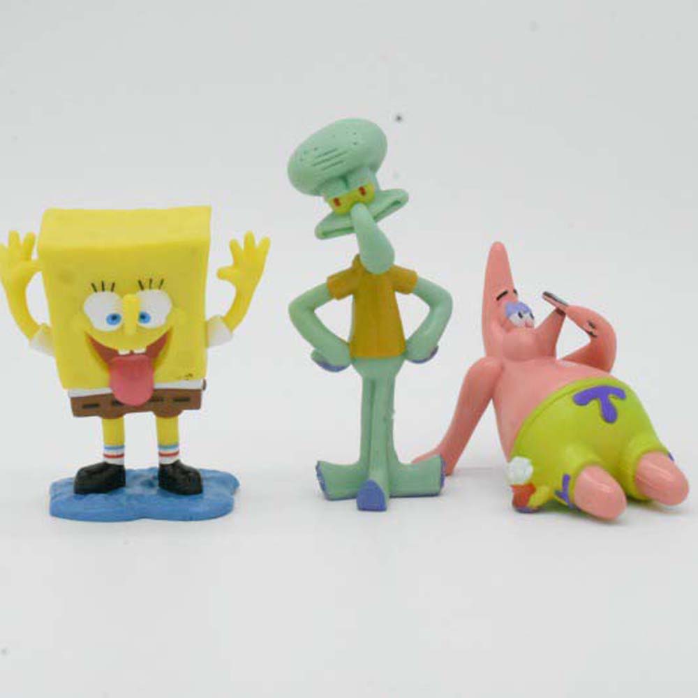 Set 12 Mô Hình Đồ Chơi Nhân Vật Phim Hoạt Hình Spongebob