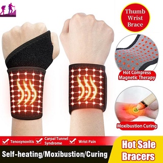 Set 2 Băng Đeo Bảo Vệ Cổ Tay Giữ Ấm Mùa Đông Từ Tính Cho Nam