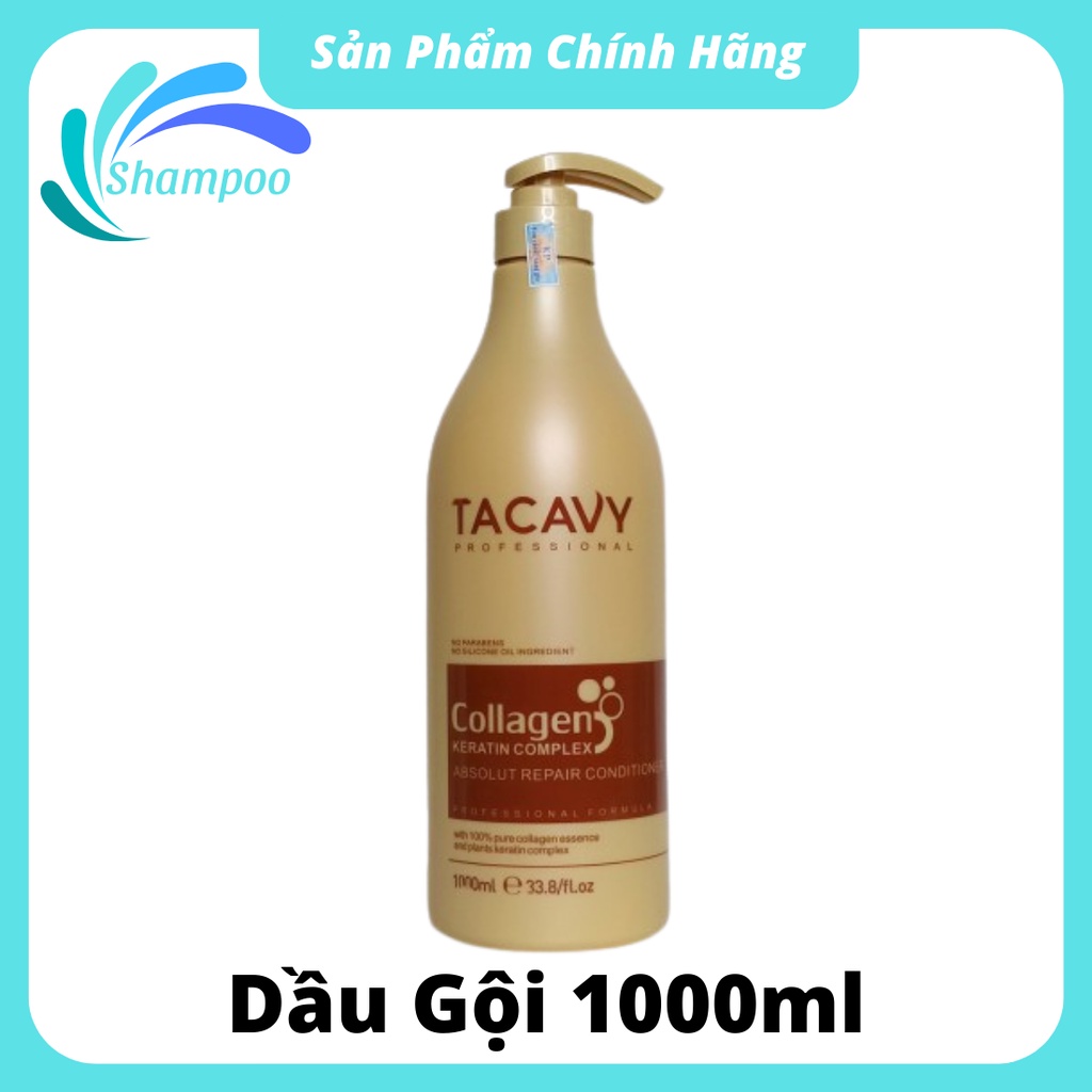 Dầu gội xả TACAVY 500ml 1000ml giảm gãy rụng phục hồi tóc hư tổn khô xơ hàng chính hãng