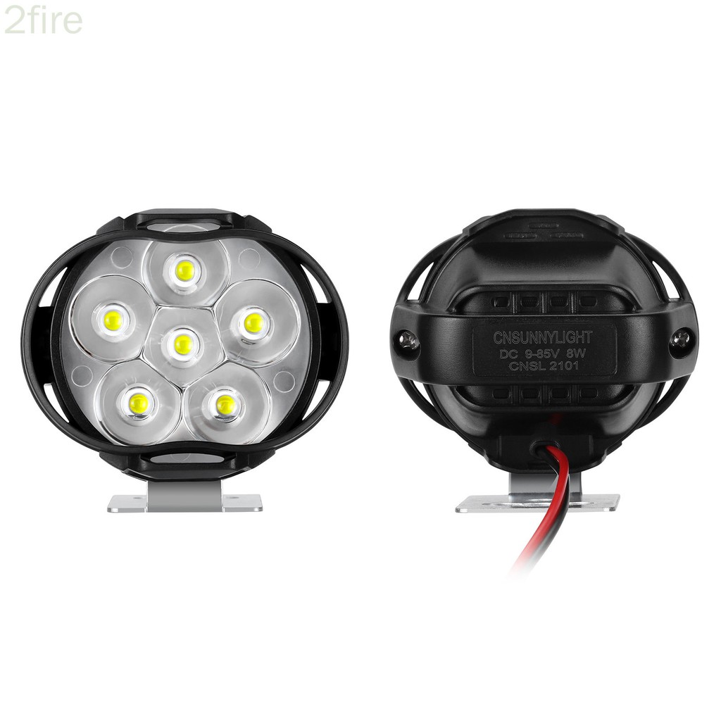 Set 2 Đèn Pha 6 Led 8w 1000lm 6500k Thay Thế Dành Cho Xe Mô Tô