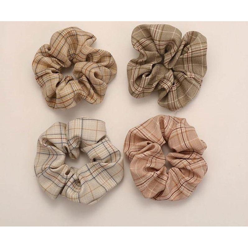 1 Chiếc Dây Cột/Buộc Tóc Ruột Lớn Tones Màu Trầm Phụ Kiện Tóc Thời Trang Hàn Quốc