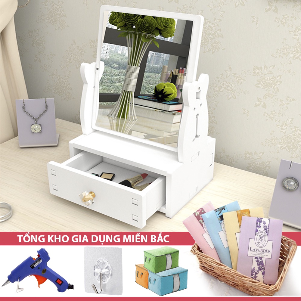 [Tổng Kho Sỉ] Gương Soi Trang Điểm Để Bàn - Khung Thỏ Trắng T9