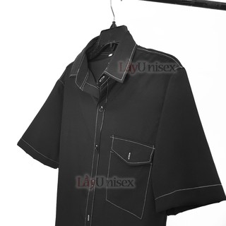 Sơ mi nam tay lỡ chỉ nổi