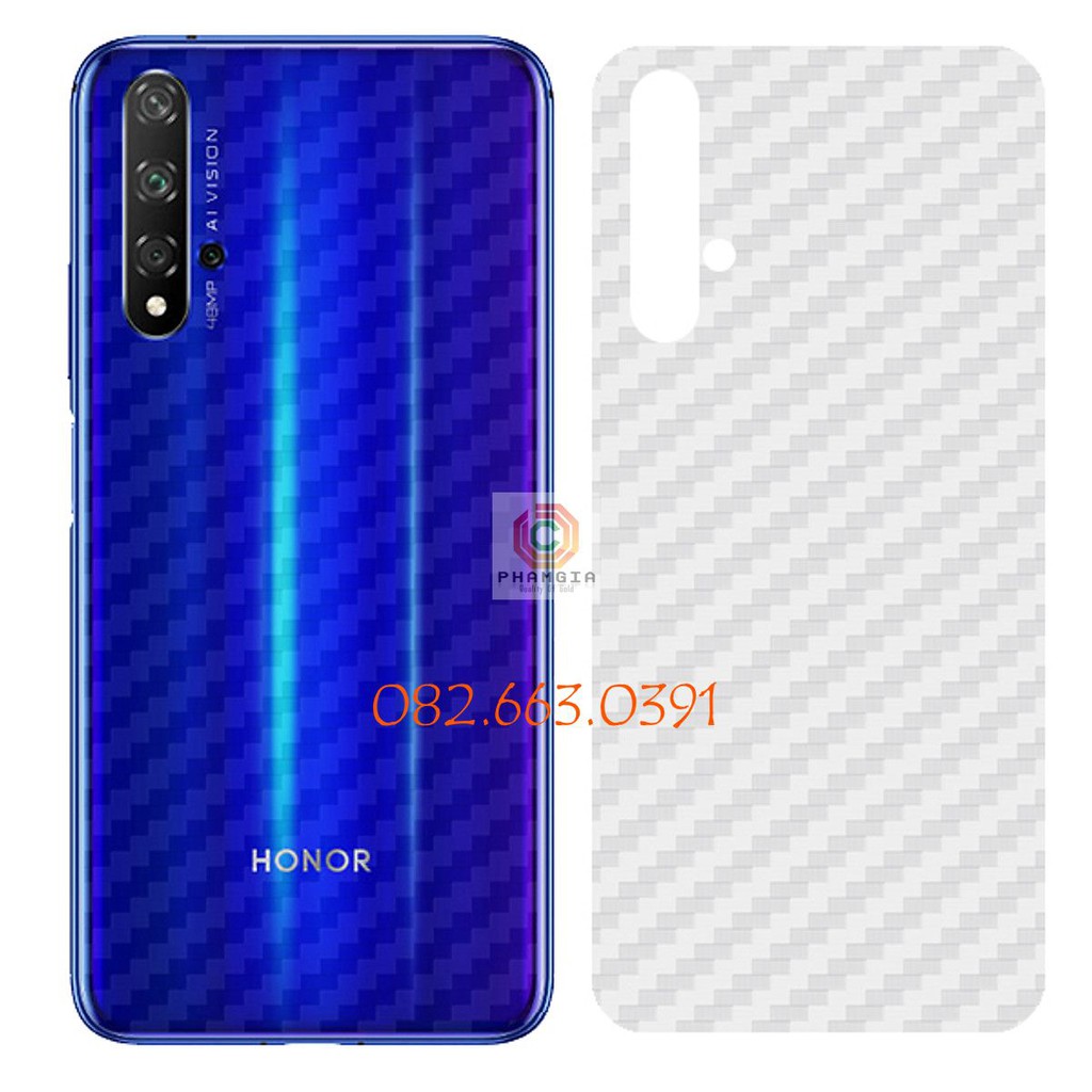 Miếng dán mặt lưng skin carbon Huawei Nova 5T