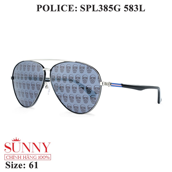 Kính mát nam nữ thời trang Police SPL385G chính hãng