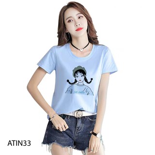 ÁO THUN IN HÌNH CÔ GÁI ATIN33