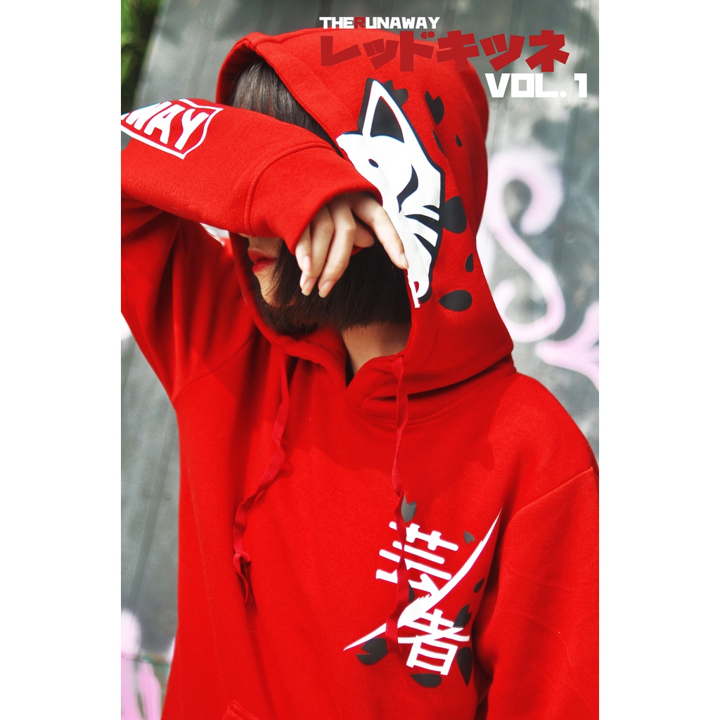 Áo Hoodie Urban Kitsune: Kabukicho Geisha Nỉ bông ngoại nhập by The Runaway