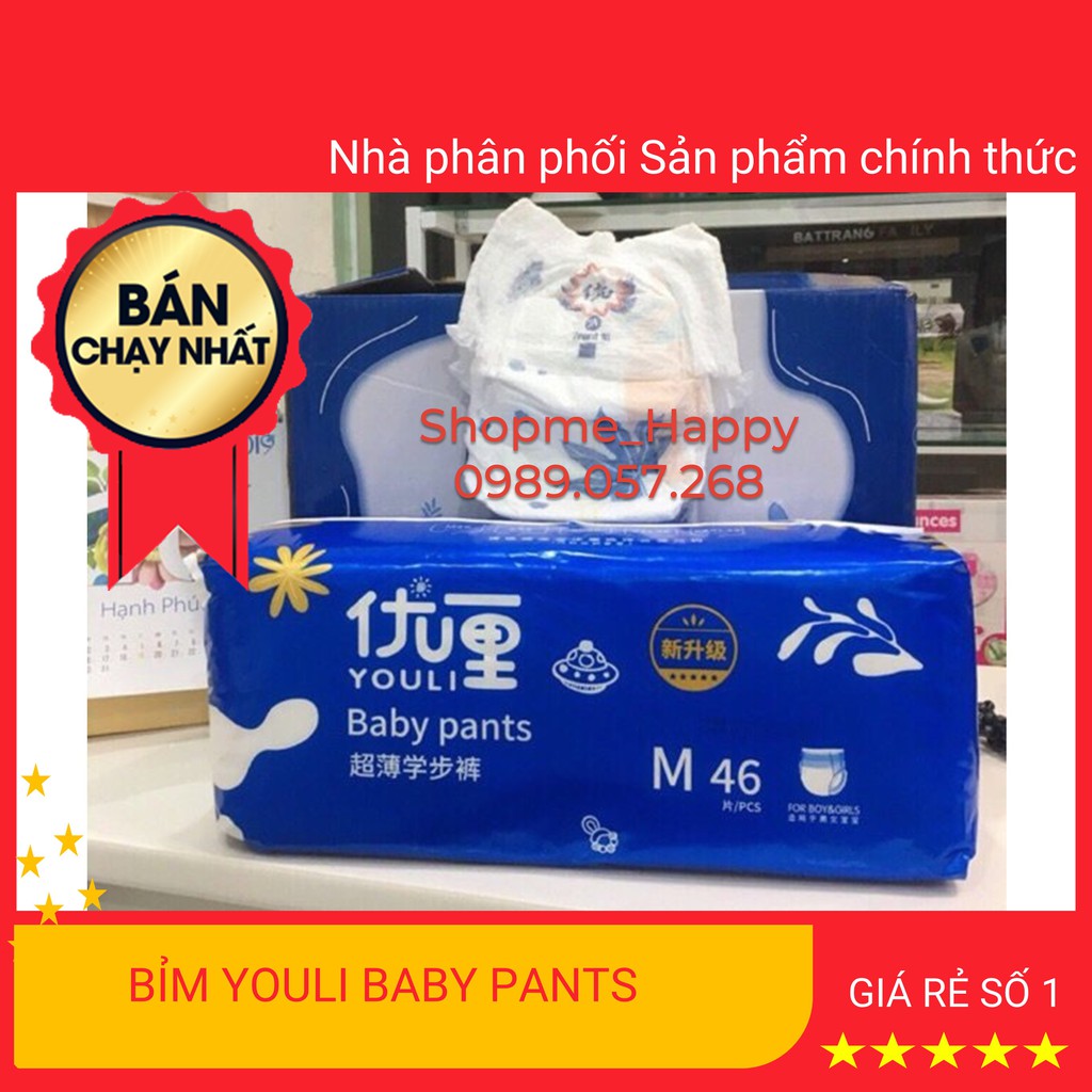 Bỉm YOULI Xanh Dán/Quần Nội Địa Trung Giá Tốt Đủ Size S56/M48/M44/L42/XL40/XXL36/XXXL34