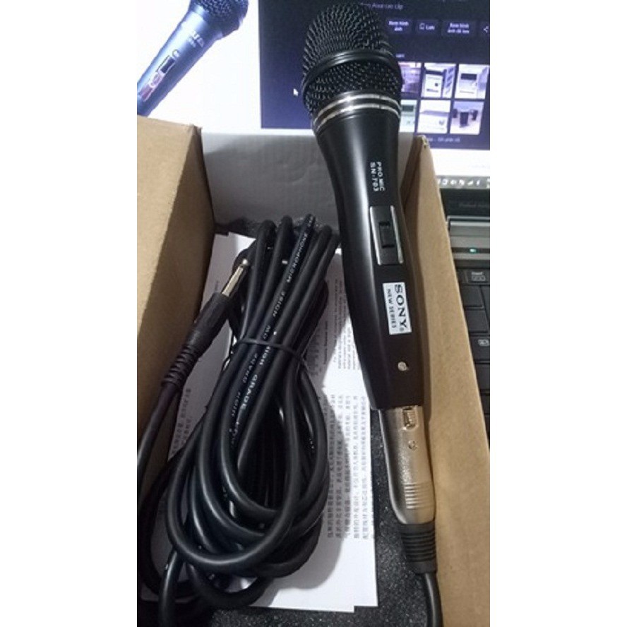 Mic karaoke Sony có dây phụ kiện cho Loa bluetooth, loa kéo, ampli đa năng