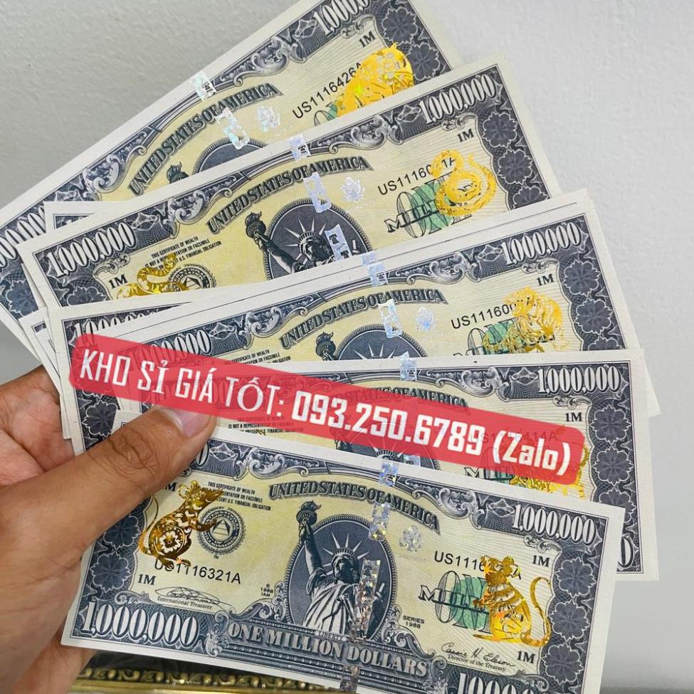 Tờ 1 TRIỆU USD 12 con giáp mạ vàng siêu khủng lưu niệm , thích hợp sưu tầm , làm quà tặng