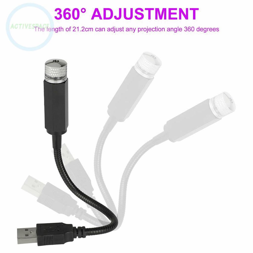 1 Đèn Chiếu Sáng Màu Tím 1w Usb 5 V Trang Trí Xe Hơi
