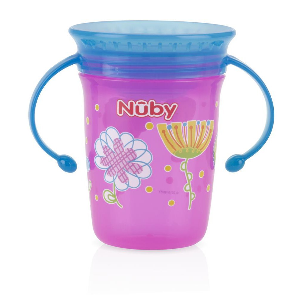 Cốc Tập Uống nước Chống Tràn Nuby 360• 240ml cho bé chất liệu PP cao cấp, không chứa BPA tiêu chuẩn Mỹ