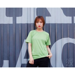 Áo thun unisex màu xanh chuối đốm AGE2X