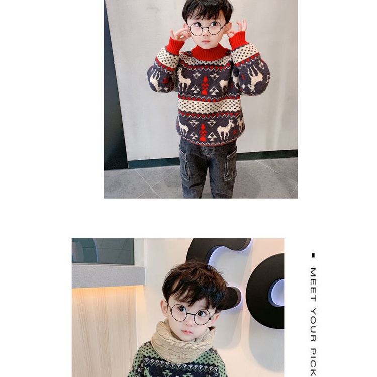 Áo sweater phong cách giáng sinh thời trang cho bé trai