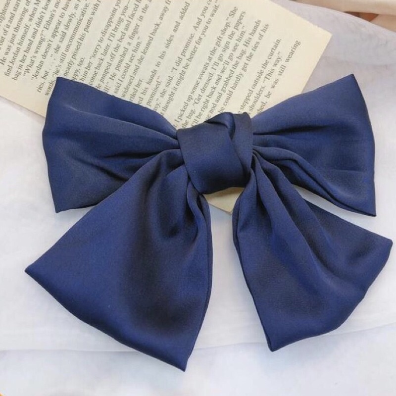 ❤️Cặp Tóc Thắt Nơ Vải Satin Cỡ Lớn Phong Cách Hàn Quốc