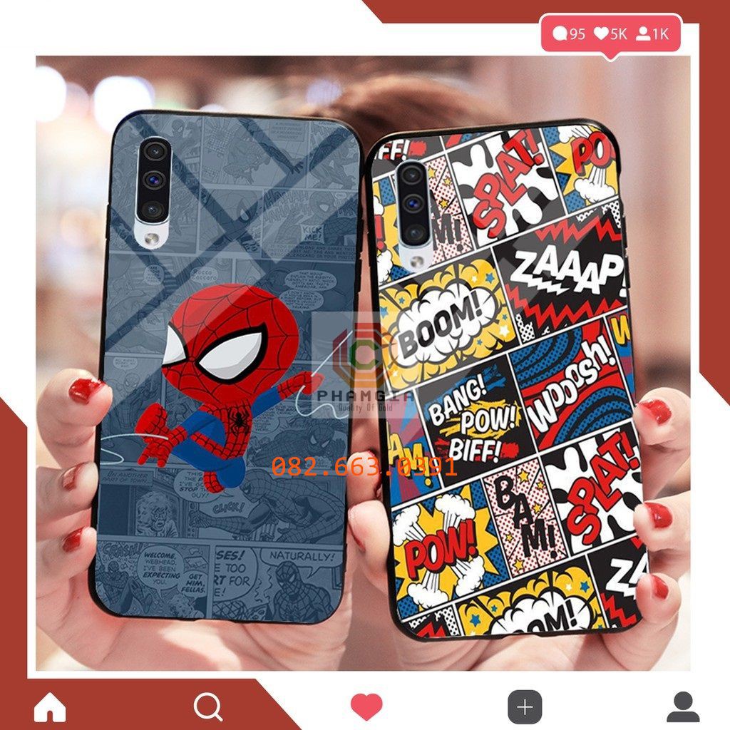 Ốp lưng ép kính chống bể Vsmart Live các siêu anh hùng