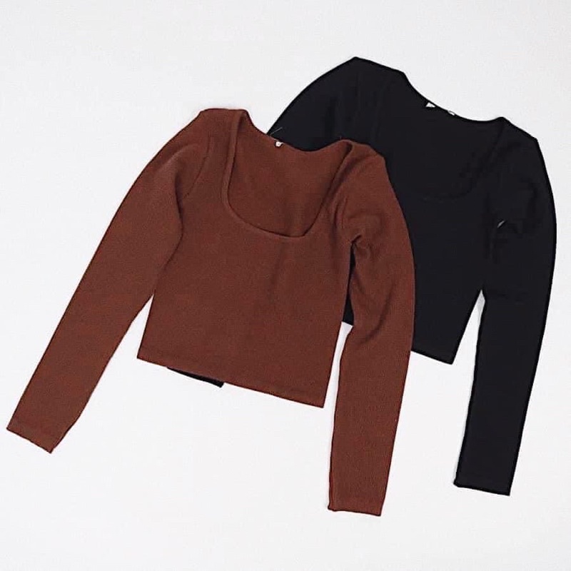 SET 3 ÁO 3 MÀU CỔ U (NÂU ĐẬM)