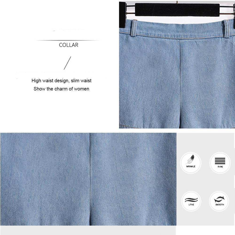 Quần Jean Nữ Ống Loe Phối Ren Thời Trang Mùa Hè