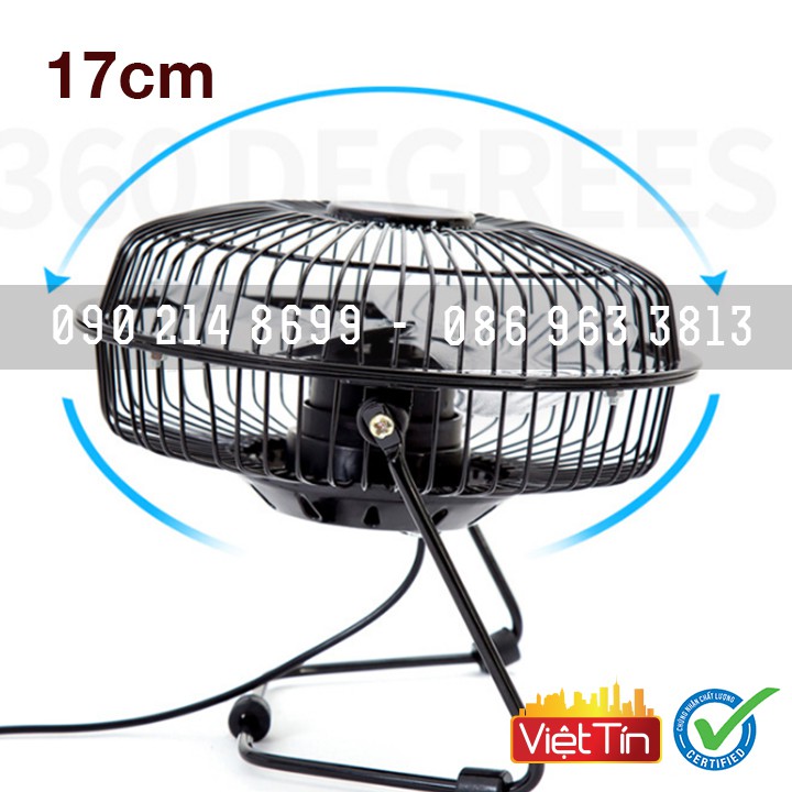 Quạt văn phòng USB 17cm Chạy liên tục trên 5h Bảo hành 6 tháng - Hàng nhập | BigBuy360 - bigbuy360.vn