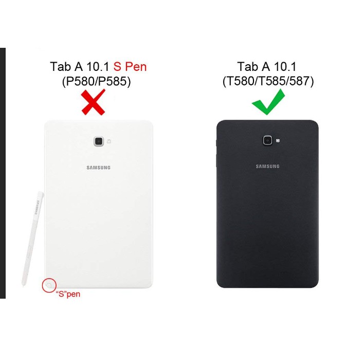 Ốp chống sốc có giá đỡ tiện dụng cho Samsung Galaxy Tab A / A6 10.1 2016 Sm-T580 T585 T587