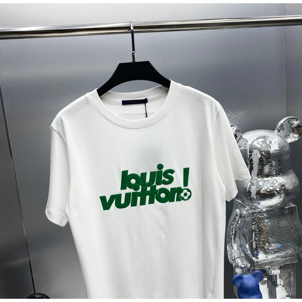 Áo Phông IN 5D LOGO LOUITVUTON Tay Ngắn Thoải Mái Hoạt Động Với Cotton Mịn Thấm Hút Du Lịch Dã Ngoại Hè Mã MT1990